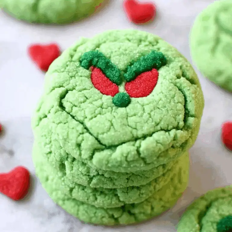 Crinkly Grinch Cookies