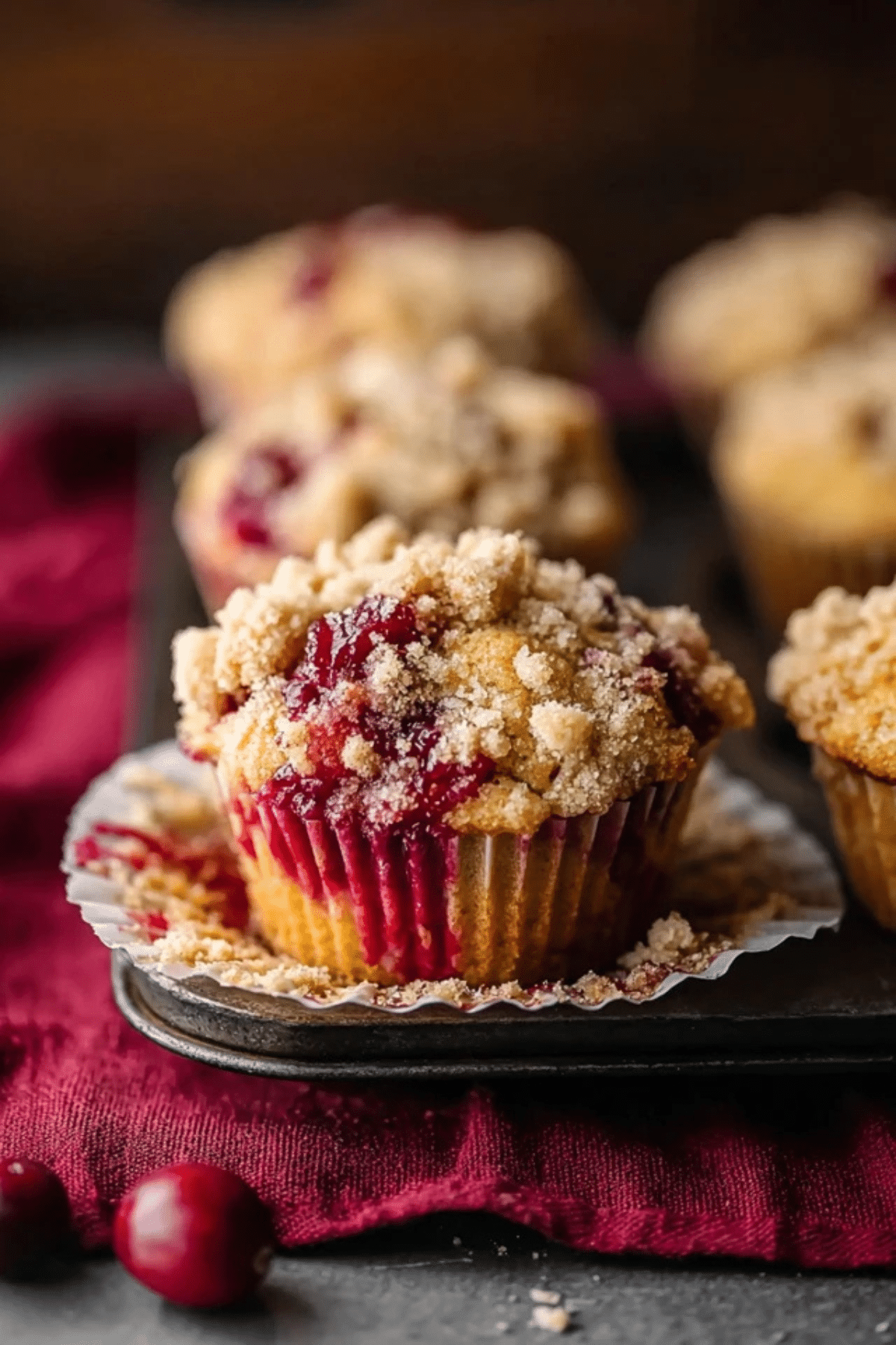 Leftover Cranberry Sauce Coffee Cake Muffins (1)