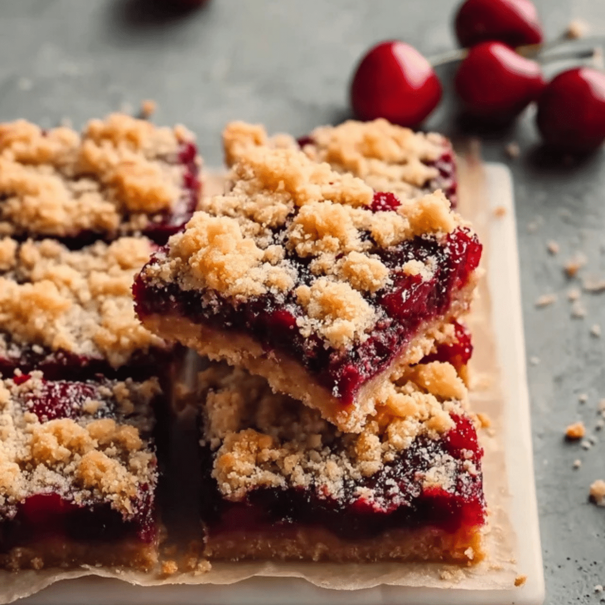 Cherry Crumble Bars