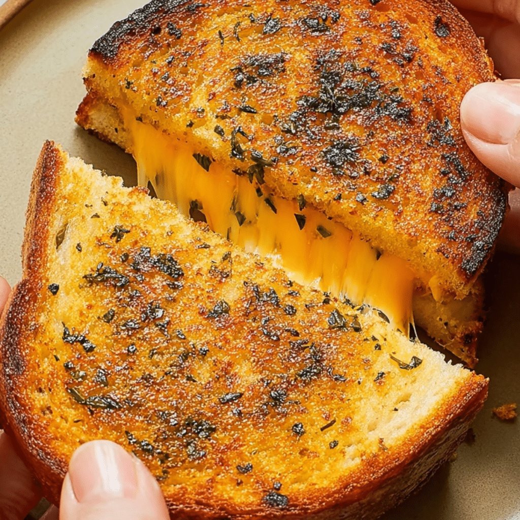 Garlic Bread Grilled Cheese - Recipes by Lucelle
