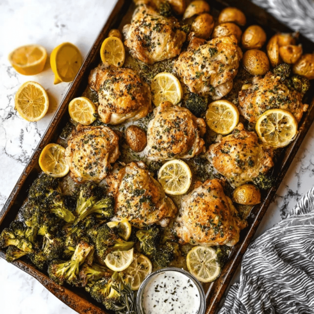 Lemon Garlic Chicken Thighs