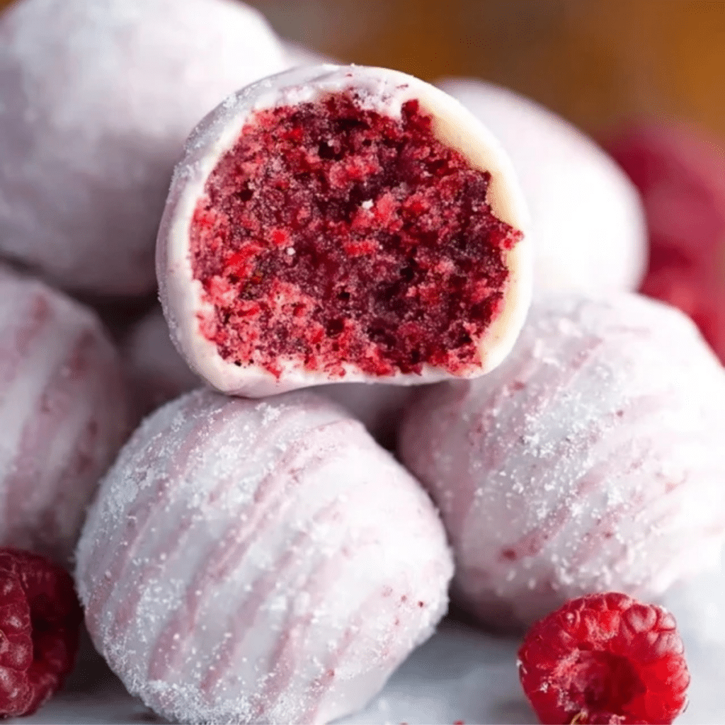 White Chocolate Raspberry Truffles (5)