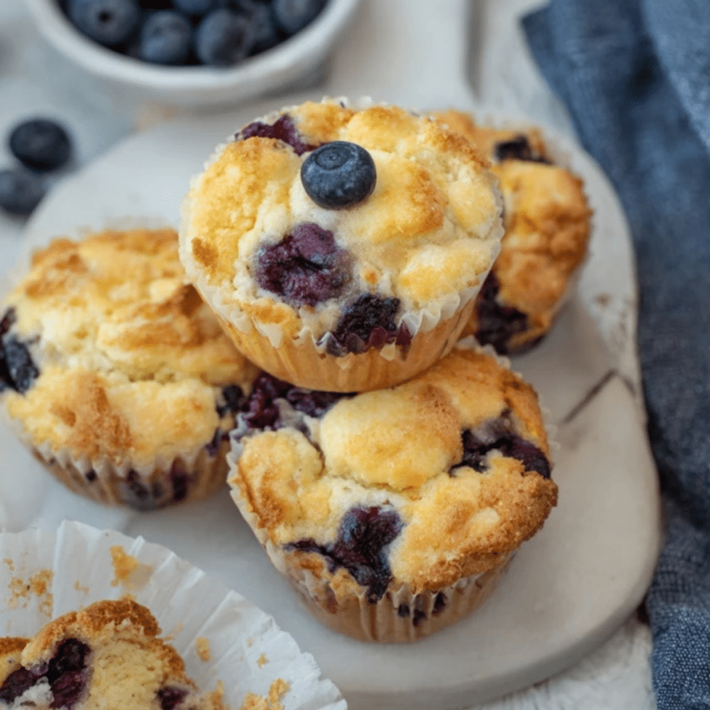 Blueberry Cottage Cheese Muffins