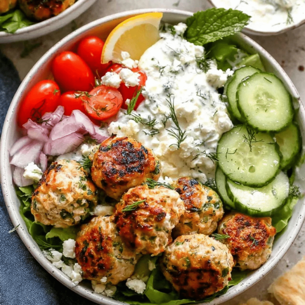 Greek Chicken Meatballs