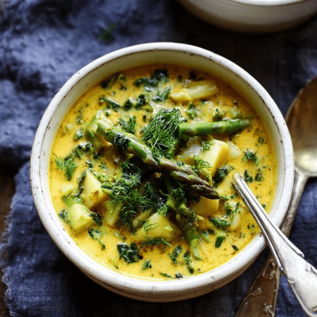 Spring Chowder Easy Spring Asparagus and Potato Chowder - Recipes by Lucelle