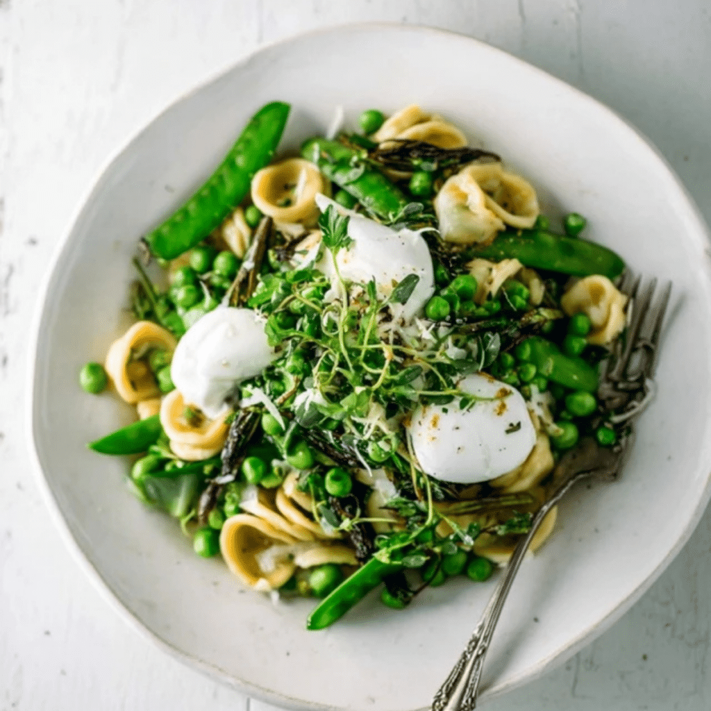 Spring Orecchiette Pasta with Burrata – Fresh & Easy Recipe - Recipes ...