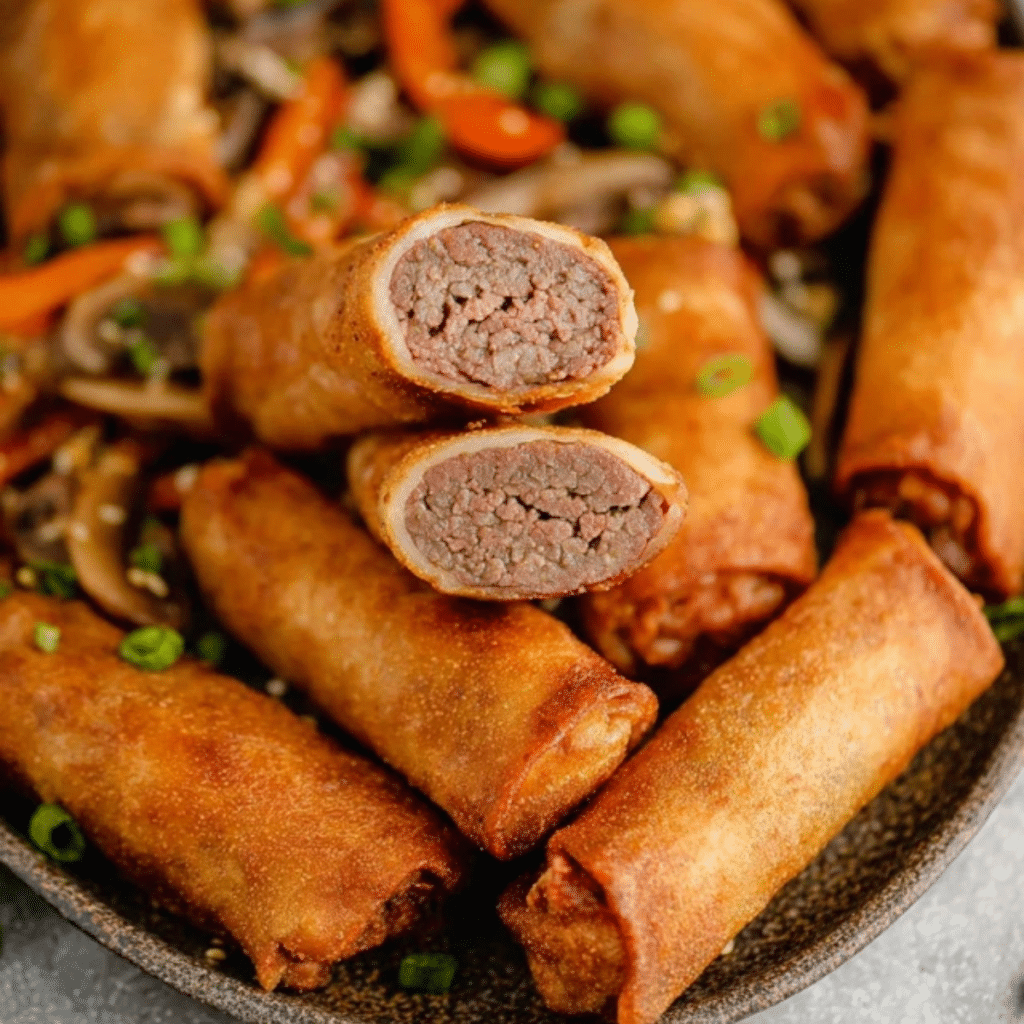 Spring Roll Standing Easy Vegan Filipino Spring Rolls (Lumpiang Shanghai) - Recipes by Lucelle