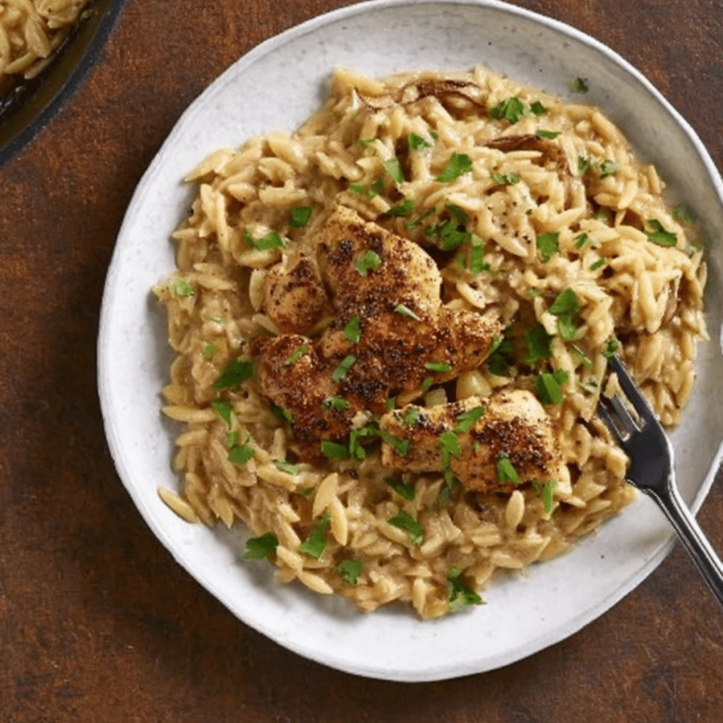 Chicken And Orzo Skillet