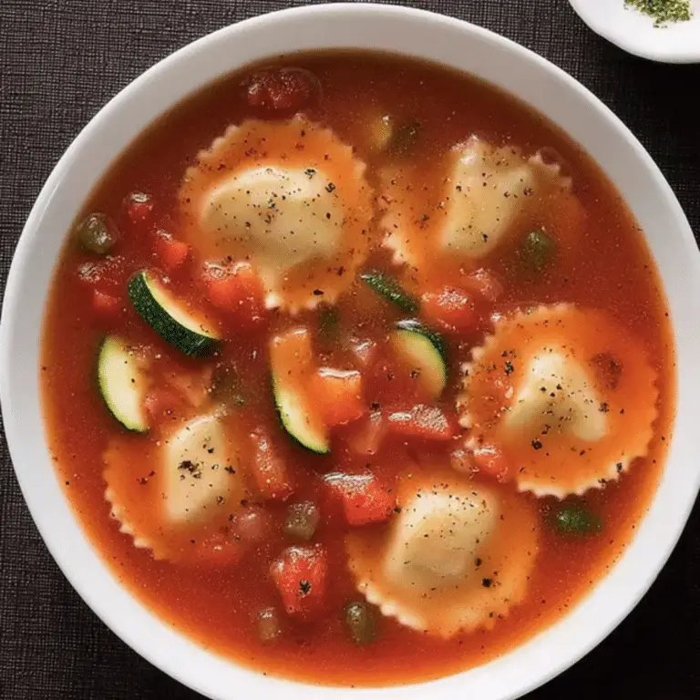 Ravioli and Vegetable Soup